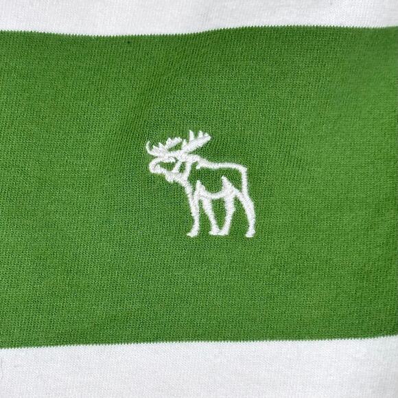 Lot 2 Vintage Abercrombie & Fitch Striped Long Sleeve Shirts Men’s LG Moose Crew - Picture 5 of 15